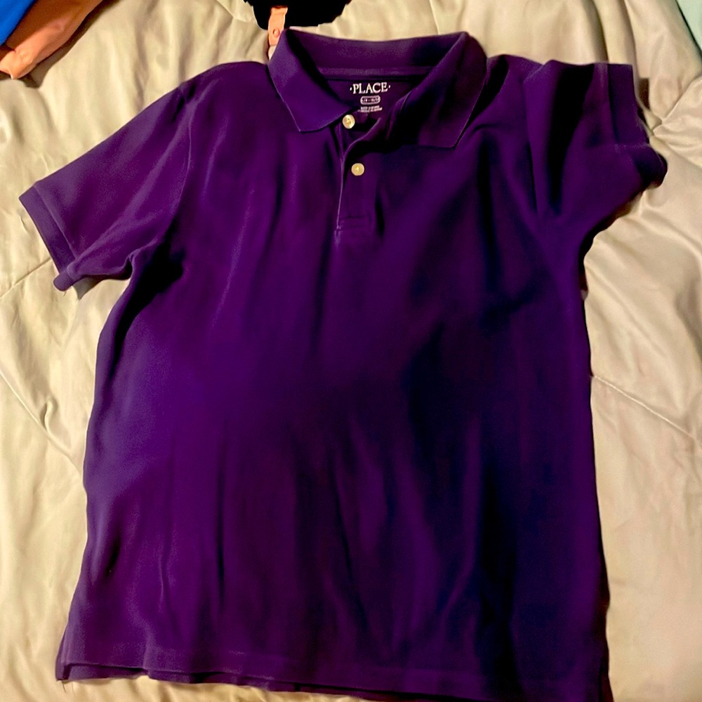 Purple uniform polo
